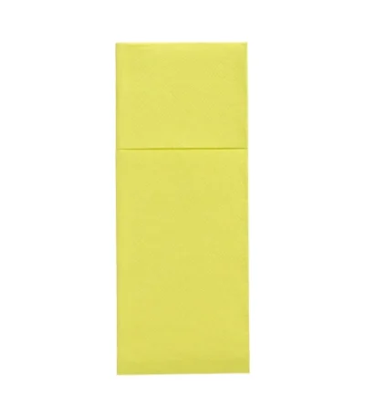 Product foto van Servetten papier lime set van 50 ROYAL Collection met bestekvouw