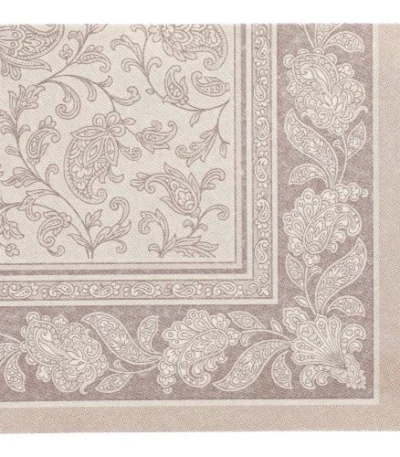 Product foto van Servetten papier mocca 1/4 vouw 40 cm x 40 cm set van 20 Royal Collection Ornaments