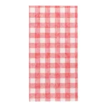 Product foto van Servetten papier rood 1/8 vouw 40x40 cm set van 50 Vichy Karo