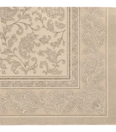 Product foto van Servetten zand 1/4 vouw 40x40 cm ROYAL Collection set van 20