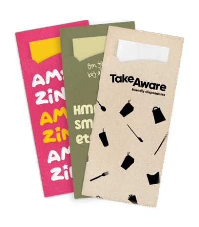 Product foto van Bedrukte bestekzakjes