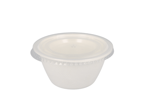 Product foto van Sausbakje 180ml Ø96mm 7oz suikerriet BIO