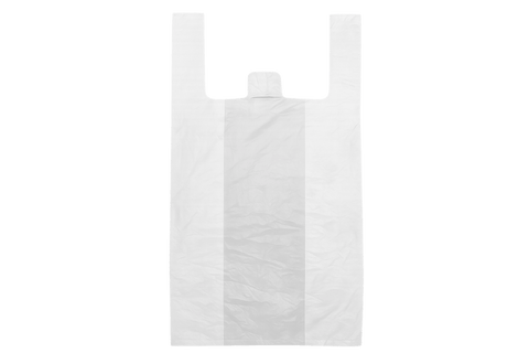Product foto van Hemddraagtas HDPE 50+30x80cm 25mu wit