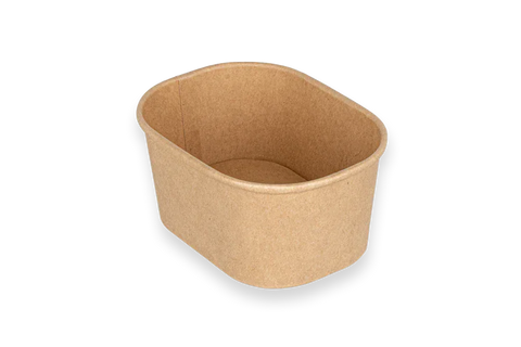 Product foto van Sausbakjes 250ml 108mm rechthoekig kraft