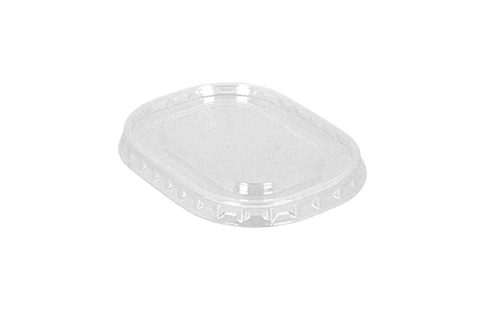 Product foto van Deksel PET rechthoekig 108mm transparant (tbv kraft sausbakjes)