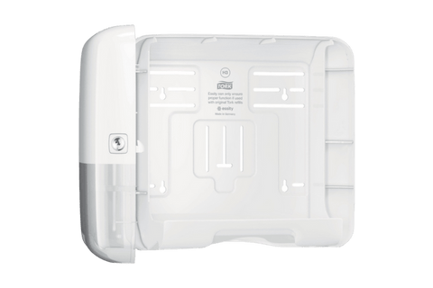 Product foto van Tork® H3 Singlefold Mini Handdoek Dispenser Wit Elevation-lijn (553100)