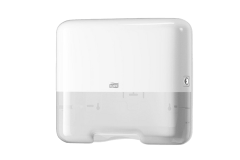 Product foto van Tork® H3 Singlefold Mini Handdoek Dispenser Wit Elevation-lijn (553100)