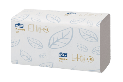 Product foto van Tork Xpress® H2 Zachte Multifold Handdoeken 2-laags 21x110 vellen Wit (100288)