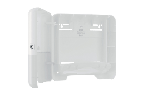 Product foto van Tork® H2 Xpress Mini Multifold Handdoek Dispenser Elevation-lijn Wit (552100)
