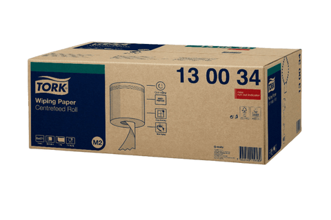 Product foto van Tork® M2 Centerfeed Poetspapier 6x471 vellen Absorberend Wit (130034)