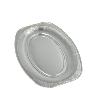 Product foto van 10 Alu serveerschalen ovaal 35 cm x 24