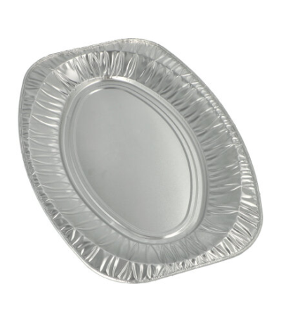 Product foto van 10 Alu serveerschalen ovaal 43 cm x 29 cm