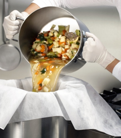 Product foto van 10 Passeer- en filterdoekjes 100 cm x 100 cm wit