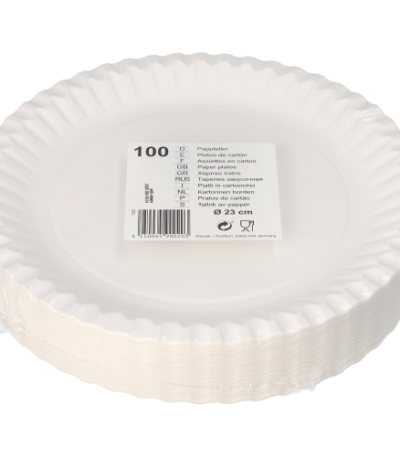 karton rond Ø 23 cm wit