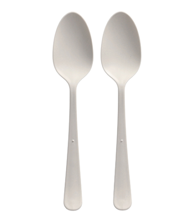 Product foto van 100 "Circulware" Herbruikbare lepels PP-MF 19 cm wit "Gaia" extra stabiel