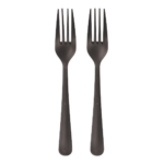 Product foto van 100 "Circulware" Herbruikbare vorken PP-MF 19 cm zwart "Gaia" extra stabiel