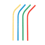 Product foto van 100 Drinkrietjes Papier Ø 6 mm · 20 cm assorti kleuren flexibel