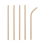 Product foto van 100 Drinkrietjes Papier "pure" Ø 6 mm · 20 cm bruin flexibel