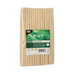 Product foto van 100 Drinkrietjes Papier "pure" Ø 6 mm · 20 cm bruin flexibel