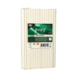 Product foto van 100 Drinkrietjes Papier "pure" Ø 6 mm · 20 cm wit flexibel