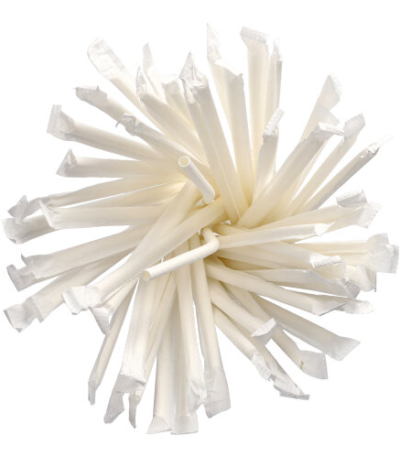 papier "pure" Ø 6 mm · 20 cm wit per stuk verpakt