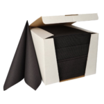 Product foto van 100 Servetten "ROYAL Collection" 1/4 vouw 40 cm x 40 cm diep zwart