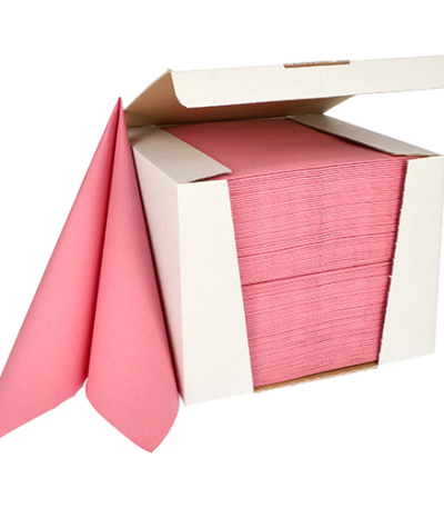 Product foto van 100 Servetten "ROYAL Collection" 1/4 vouw 40 cm x 40 cm roze