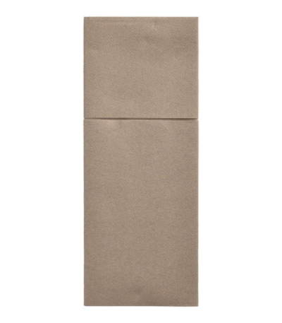 Product foto van 100 Servetten met bestekzakjes