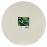 karton "pure" rond Ø 30 cm wit met kartel rand