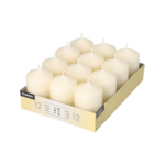 Product foto van 12 Stompkaarsen Ø 40 mm · 60 mm ivoor "Ivory"
