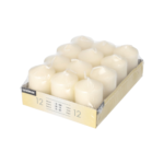 Product foto van 12 Stompkaarsen Ø 40 mm · 60 mm ivoor "Ivory"