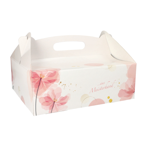 15 Gebakdozen hoekig 26 cm x 22 cm x 9 cm licht-rose met handvaten Product foto van 15 Gebakdozen hoekig 26 cm x 22 cm x 9 cm licht-rose met handvaten