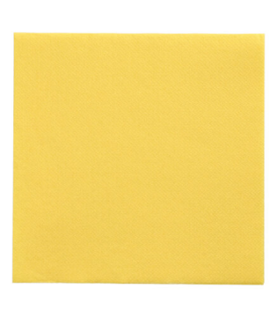 Product foto van 150 Servetten "DAILY Collection" 1/4 vouw 32 cm x 32 cm geel
