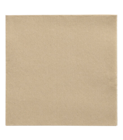 Product foto van 150 Servetten "DAILY Collection" 1/4 vouw 32 cm x 32 cm zand