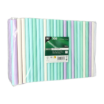 Product foto van 200 Bubble Tea Drinkrietjes Papier Ø 12 mm · 20 cm assorti kleuren