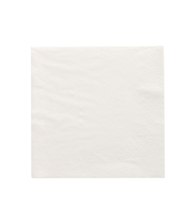 Product foto van 200 Servetten 3-laags 1/4 vouw 24 cm x 24 cm wit