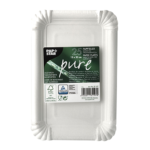 karton "pure" hoekig 13 cm x 20 cm wit