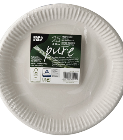karton "pure" rond Ø 23 cm wit