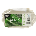 karton "pure" ovaal 9 cm x 16 cm x 3 cm wit