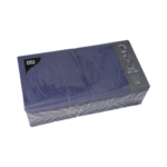 Product foto van 250 Servetten 3-laags 1/4 vouw 33 cm x 33 cm donkerblauw