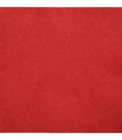 Product foto van 250 Servetten 3-laags 1/4 vouw 40 cm x 40 cm bordeaux