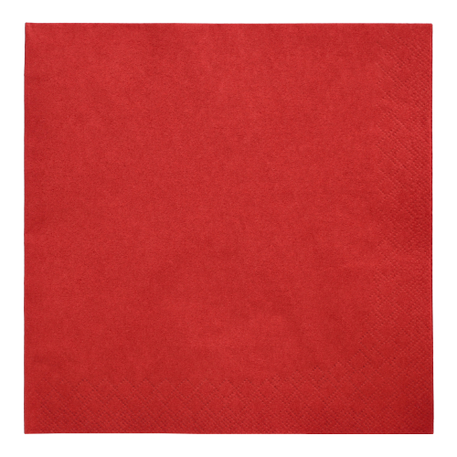 Product foto van 250 Servetten 3-laags 1/4 vouw 40 cm x 40 cm bordeaux