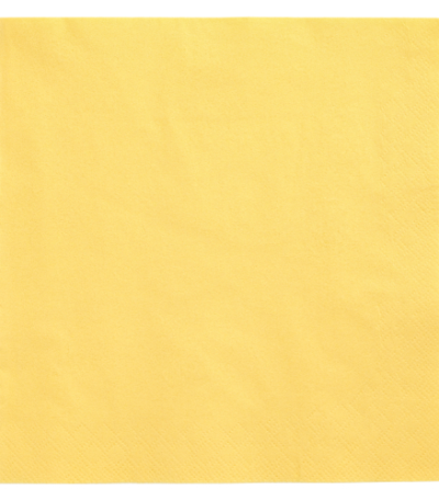 Product foto van 250 Servetten 3-laags 1/4 vouw 40 cm x 40 cm geel