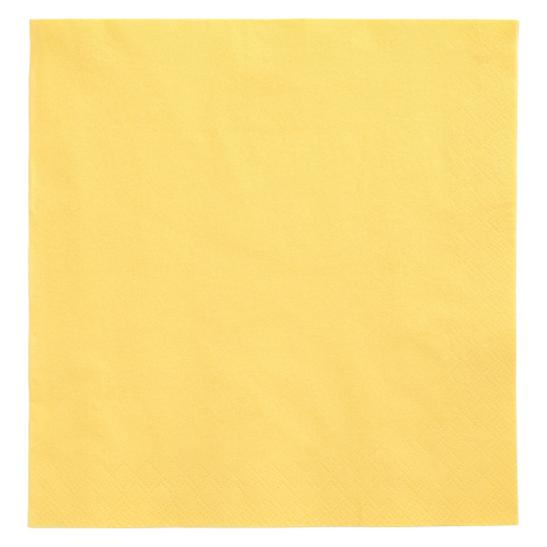 Product foto van 250 Servetten 3-laags 1/4 vouw 40 cm x 40 cm geel