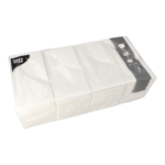 Product foto van 250 Servetten 3-laags 1/8 vouw 40 cm x 40 cm wit