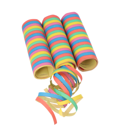 Product foto van 3 Serpentines 4 m "Stripes" brandvertagend