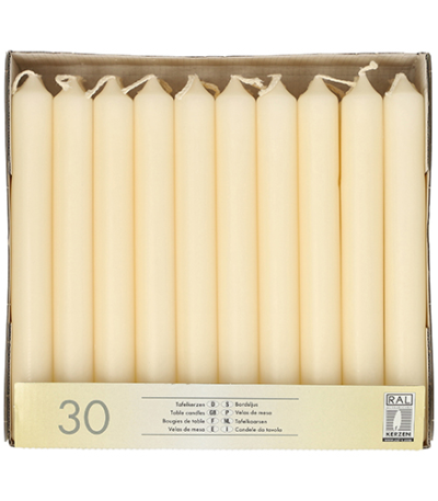Product foto van 30 Tafelkaarsen Ø 2