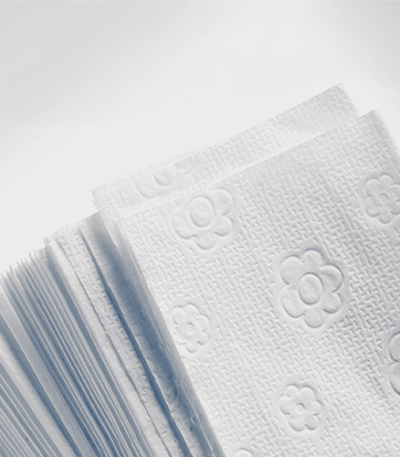 Product foto van 3200 Blad Handdoekjes V-vouw 23 cm x 25 cm wit "Eco" 2-laags (20x160)