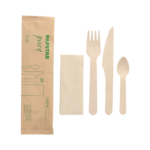 Product foto van 50 Besteksets Hout "pure" : Mes