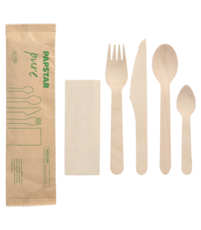 Product foto van 50 Besteksets Hout "pure" : Messer